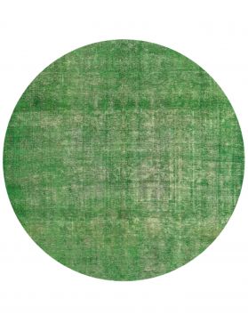 Vintage Teppich rund 267 x 267 grün