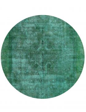 Vintage Teppich rund 296 x 296 grün