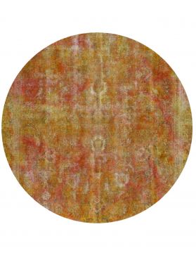 Vintage Teppich rund 264 x 264 mehrfarbig