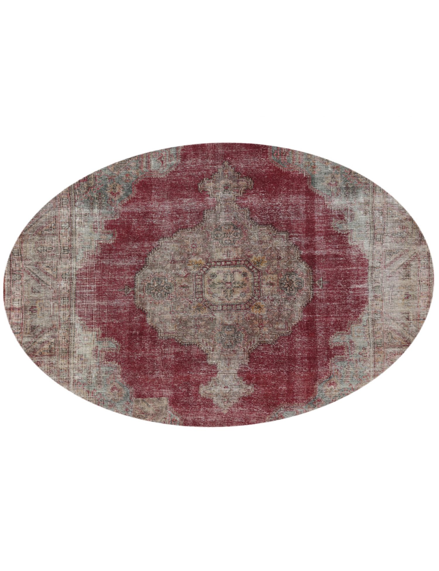 Rund Stonewash  rot <br/>292 x 292 cm
