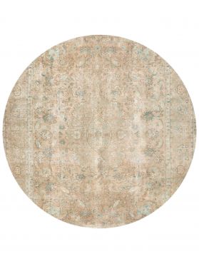 Round Retro Rug  beige  <br/>255 x 255 cm
