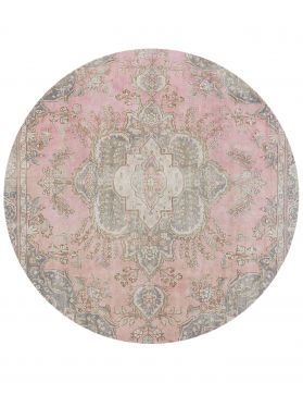 Rund Retro Perserteppich  beige <br/>254 x 254 cm