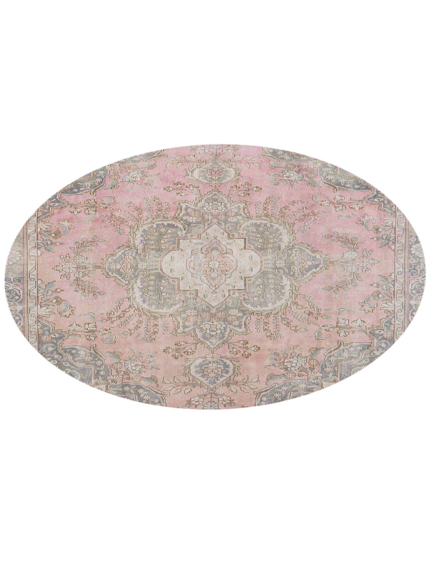 Rund Retro Perserteppich  beige <br/>254 x 254 cm