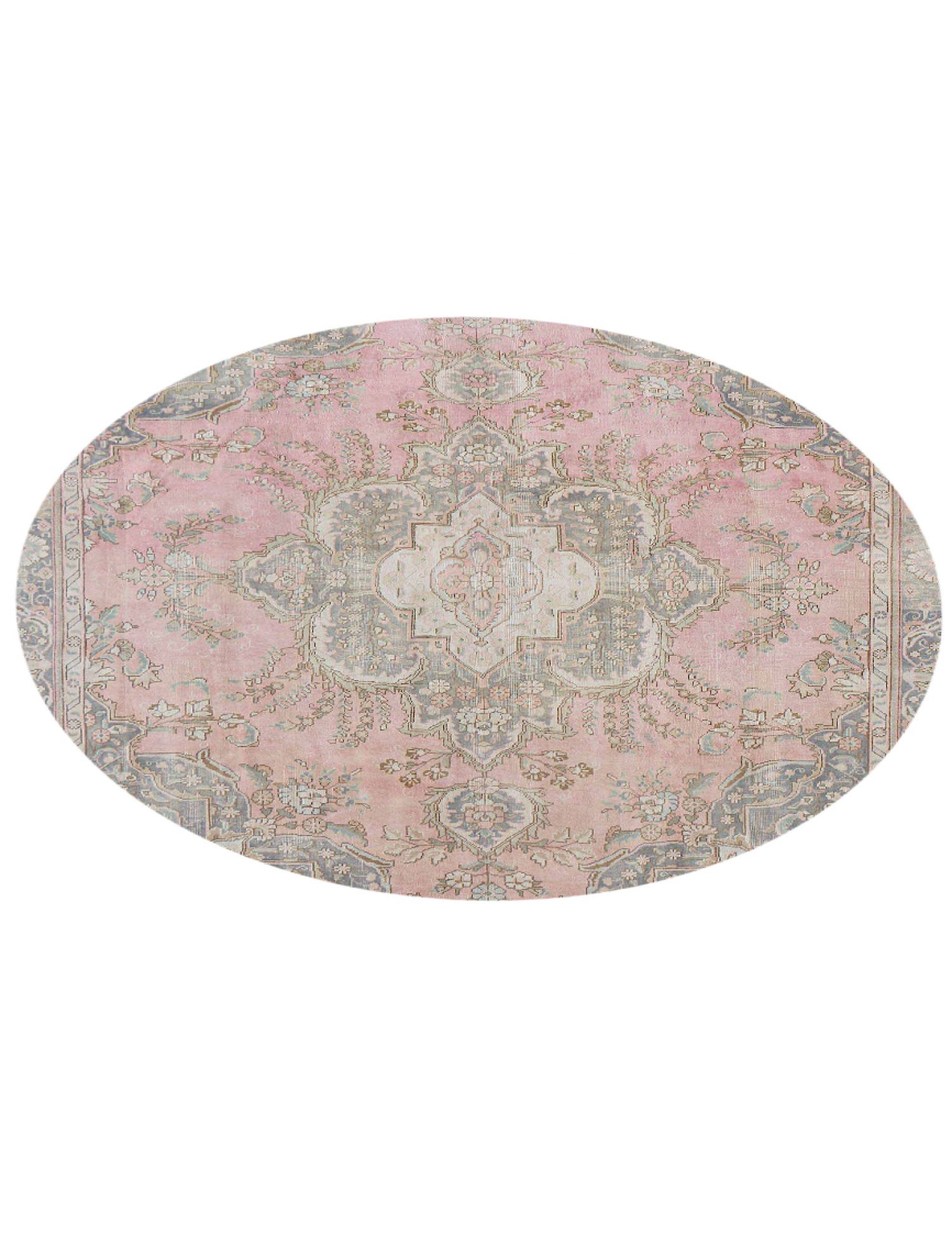 Rund Retro Perserteppich  beige <br/>254 x 254 cm