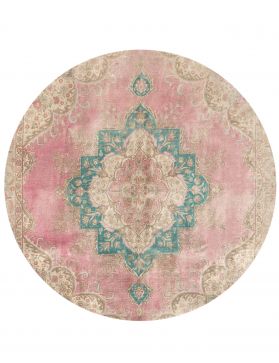 Rund Retro Perserteppich  beige <br/>253 x 253 cm