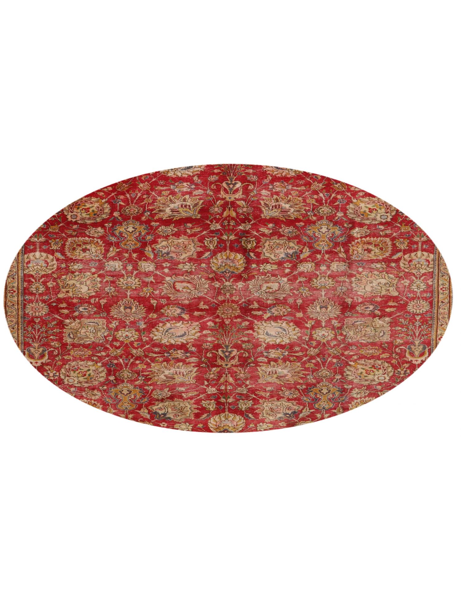 Rund Retro Perserteppich  beige <br/>224 x 224 cm