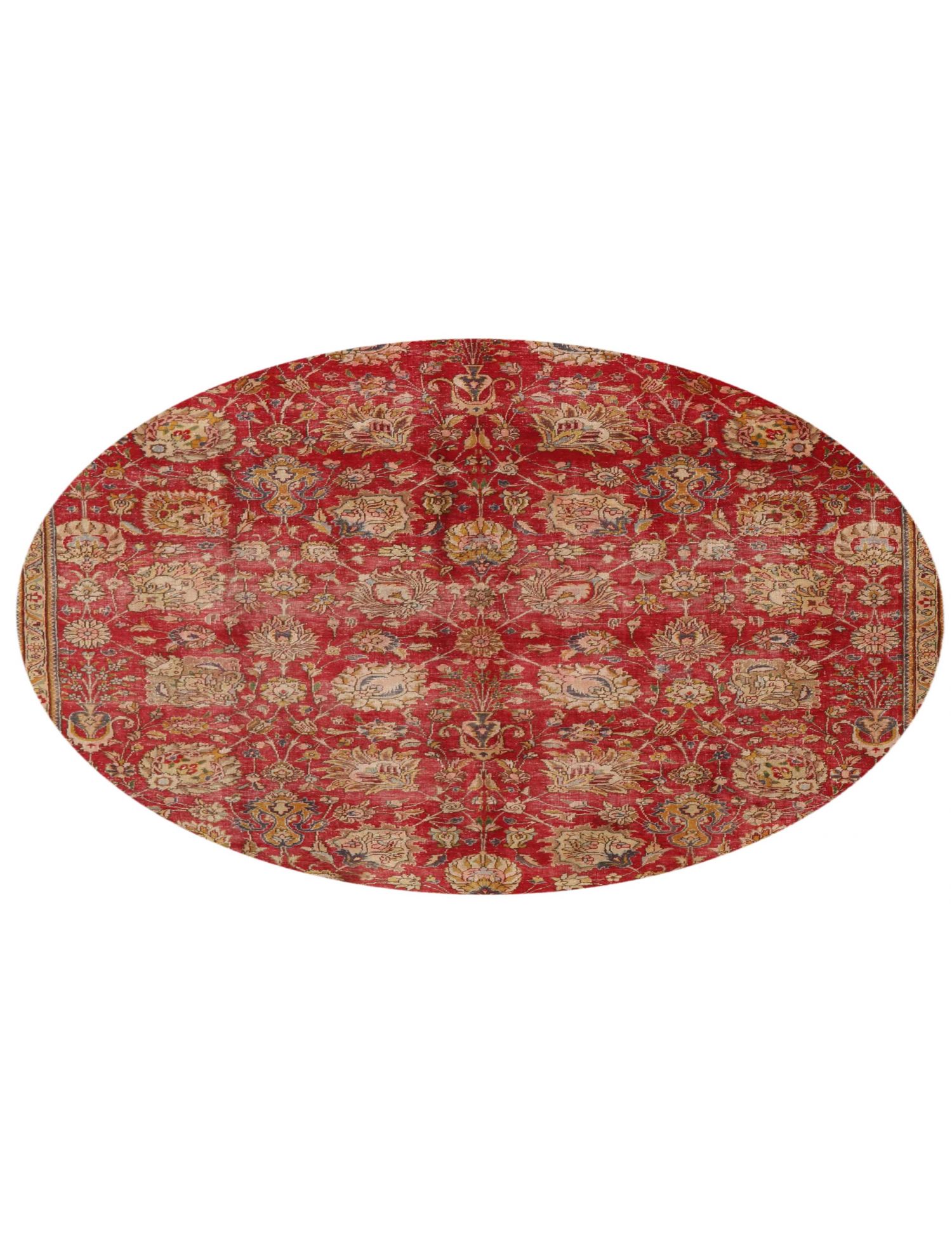 Rund Retro Perserteppich  beige <br/>224 x 224 cm