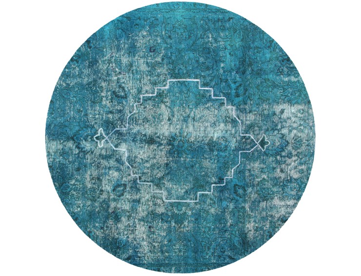 Turkis Persien Persisk Vintagetæppe 235 x 235 cm