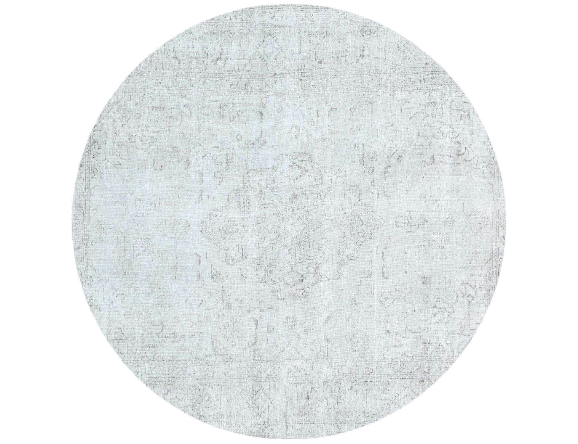 Rund Vintage Teppich  grau <br/>247 x 247 cm