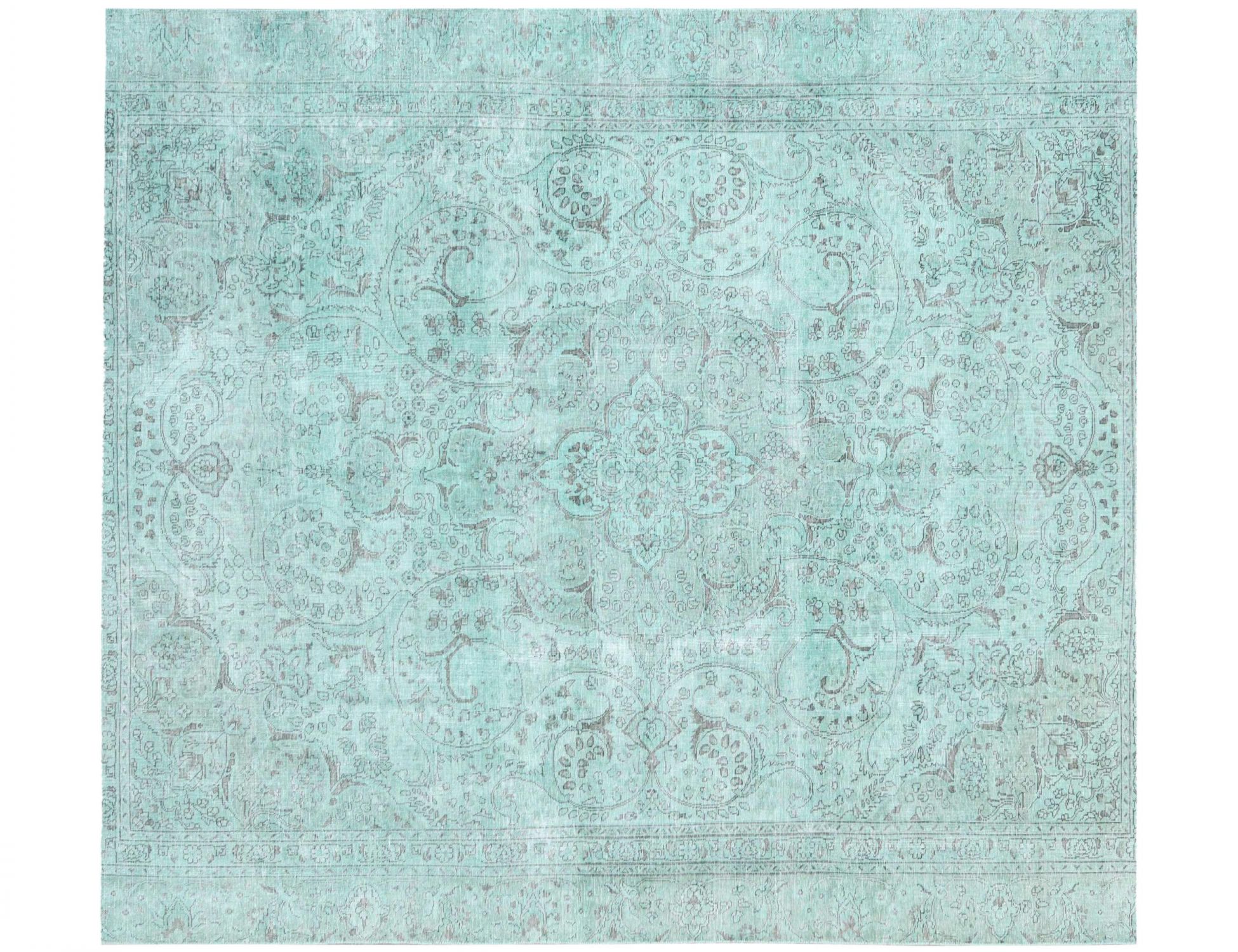 Vintage Teppich  grün <br/>219 x 219 cm