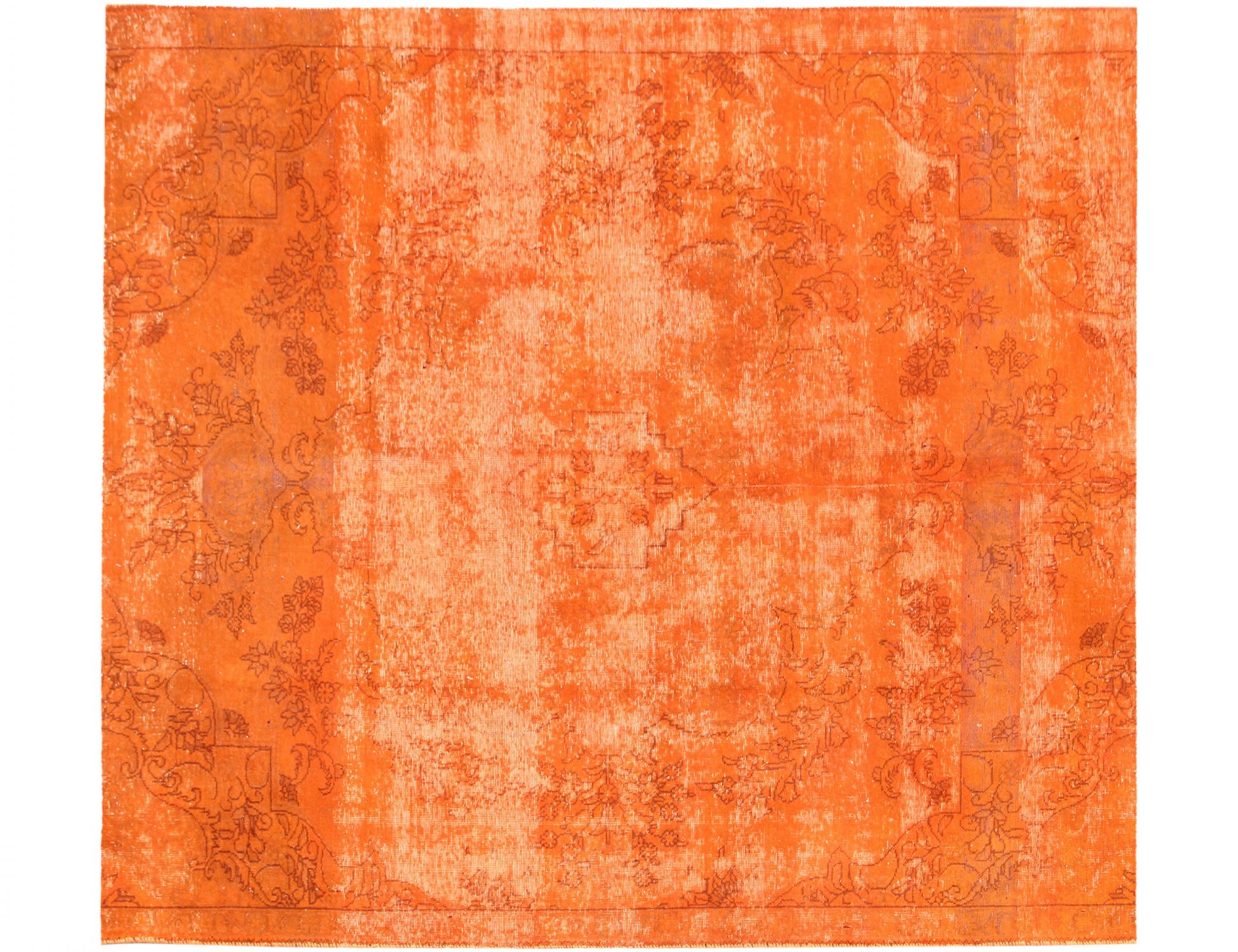 Persischer Vintage Teppich  orange <br/>230 x 230 cm