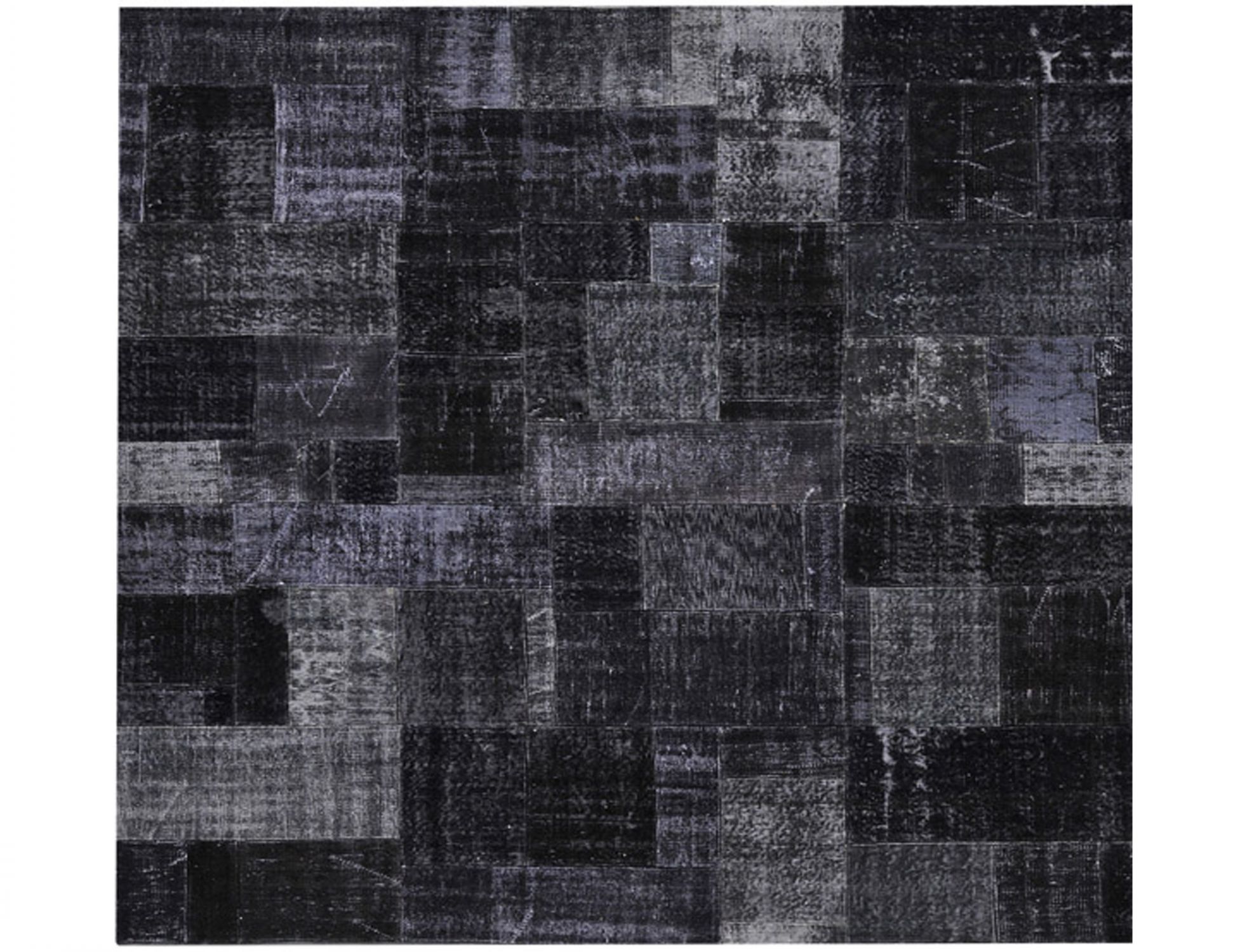 Patchwork Teppich  schwarz <br/>251 x 251 cm
