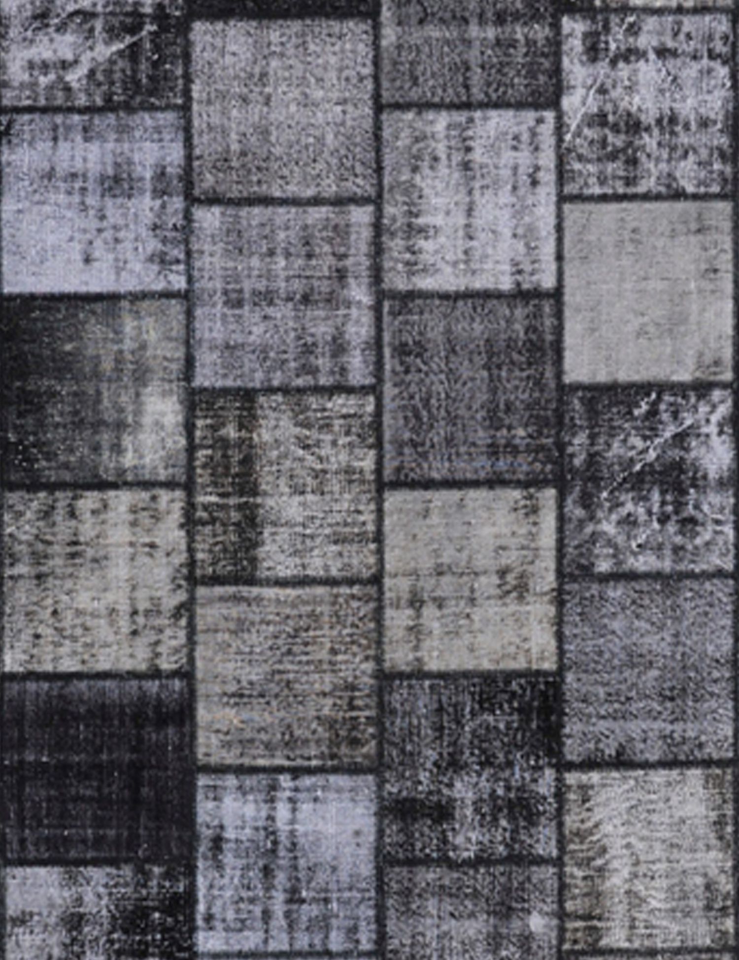 Patchwork Teppich  schwarz <br/>253 x 253 cm
