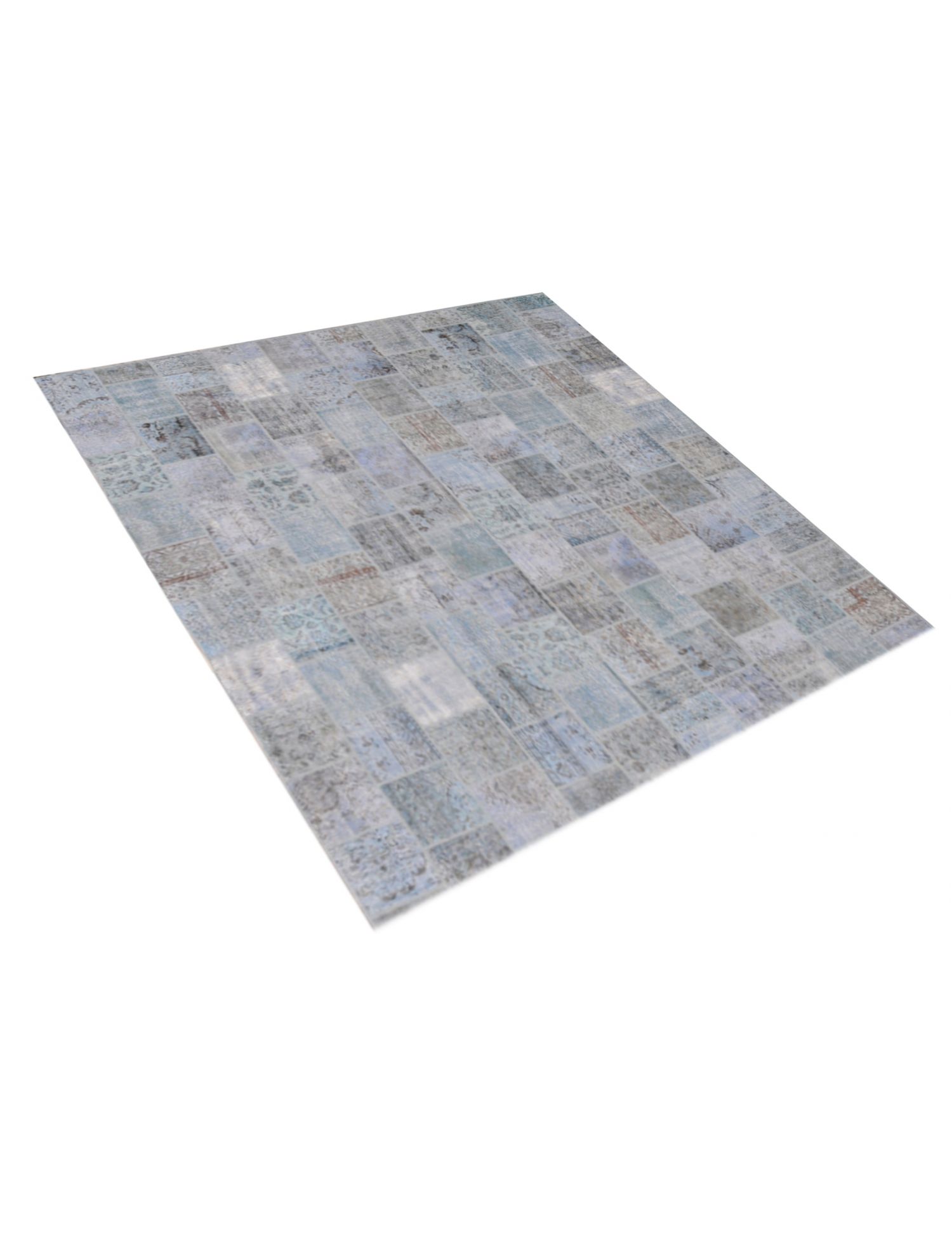 Patchwork Teppich  blau <br/>426 x 426 cm