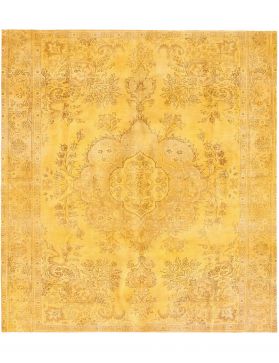 Tapis Persan vintage  jaune <br/>290 x 290 cm