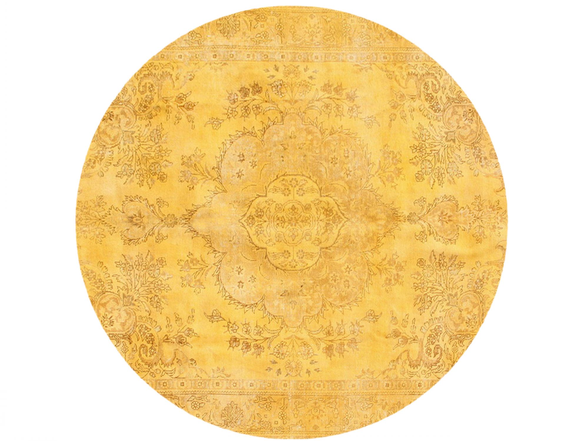 Tappeto vintage persiano  giallo <br/>290 x 290 cm