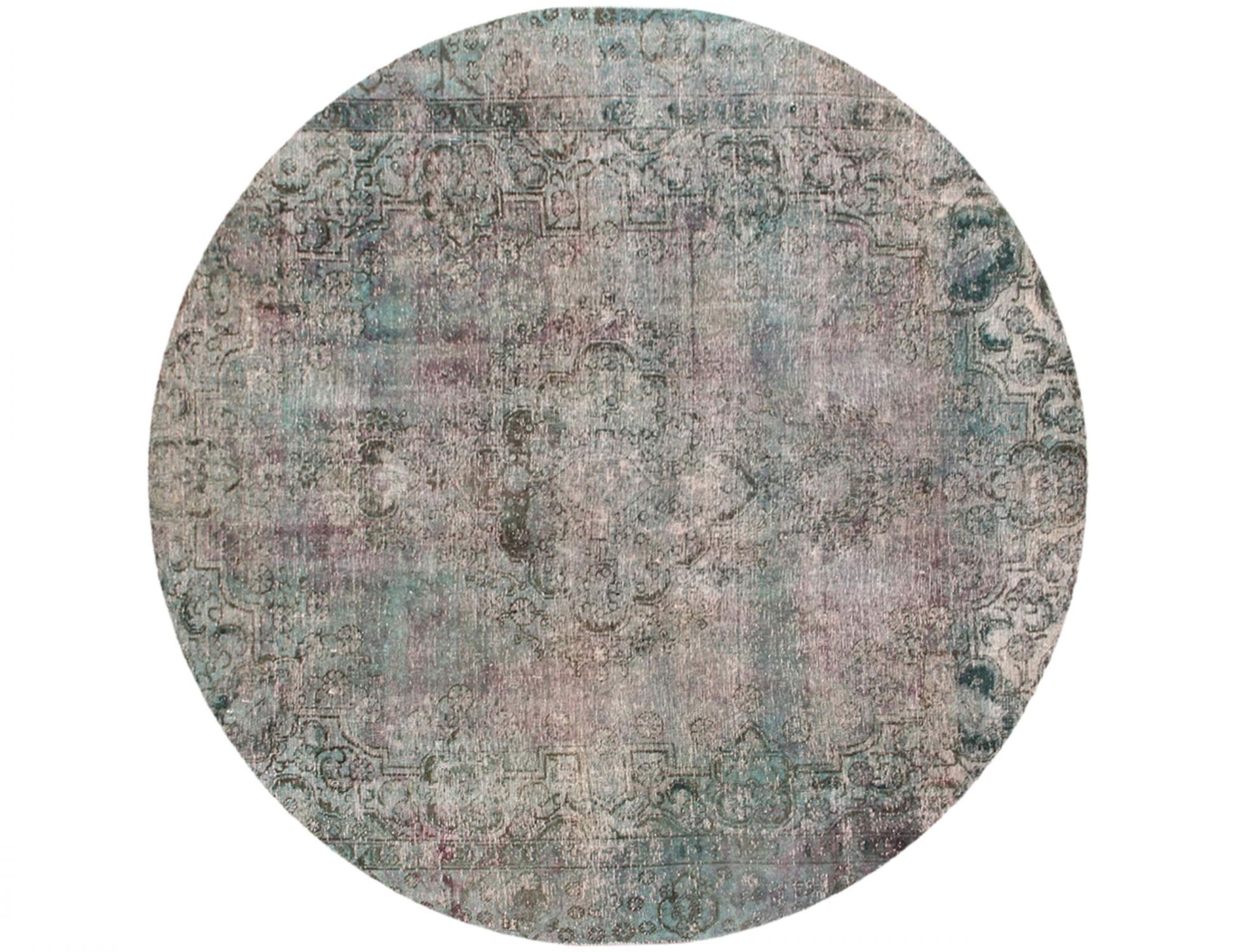Persischer Vintage Teppich  grün <br/>230 x 230 cm
