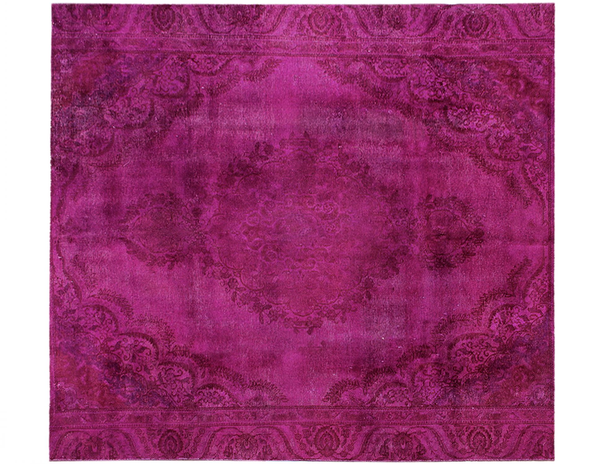 Quadrat  Vintage Teppich  lila <br/>265 x 265 cm