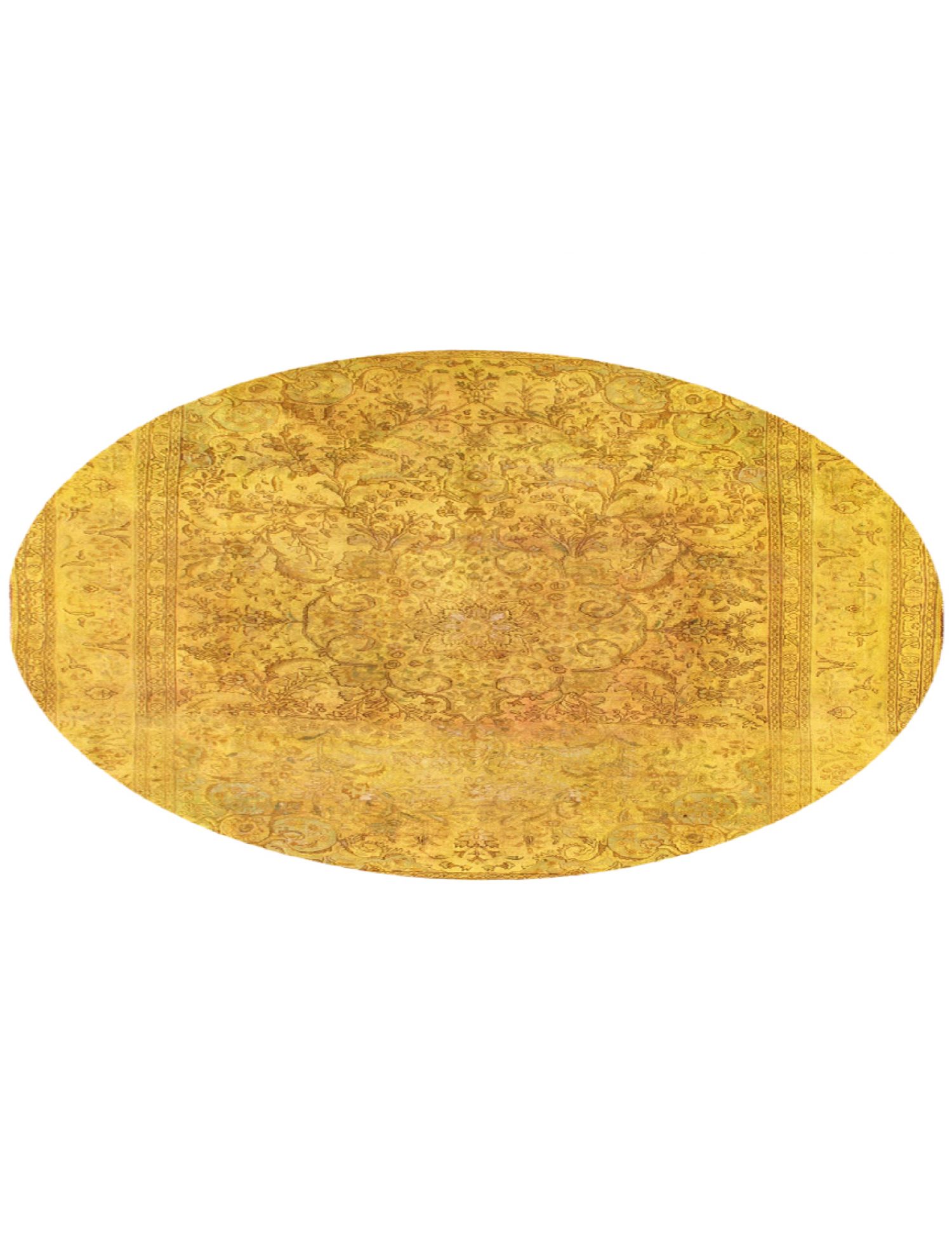 Persischer Vintage Teppich  gelb <br/>250 x 250 cm