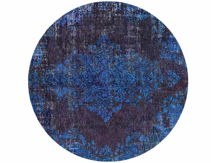 Bleu Persan Tapis Vintage 184 x 184 cm