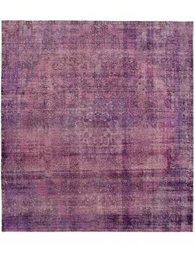Tapis Persan vintage 285 x 285 violet