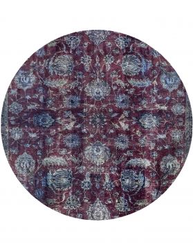 Round Vintage Carpet  blue <br/>216 x 216 cm