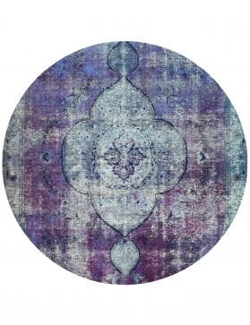 Round  Vintage Carpet  blue <br/>210 x 210 cm