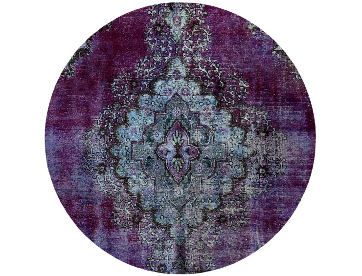 Púrpura Persa Alfombra vintage 167 x 167 cm