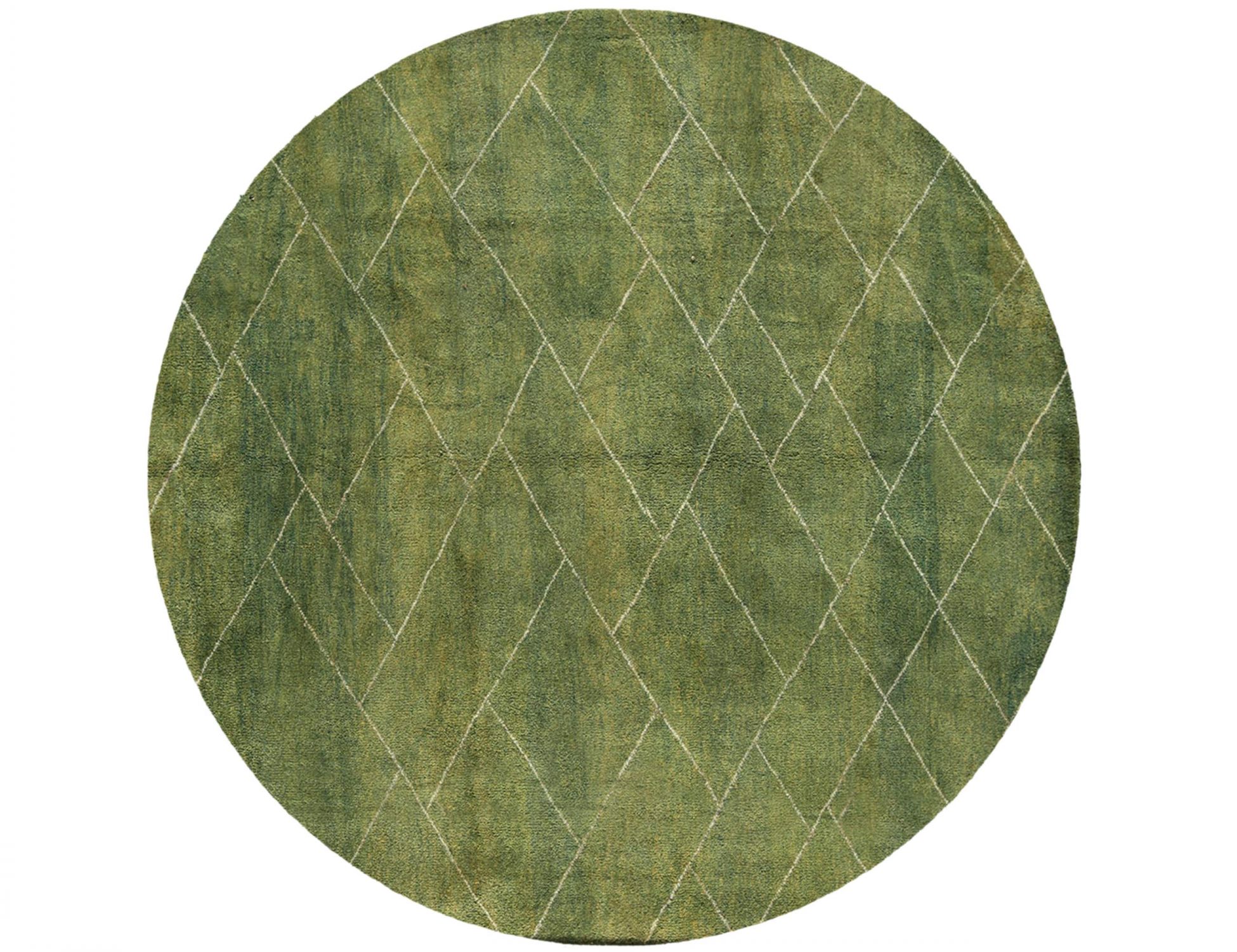 Rund  Gabbeh  grün <br/>194 x 194 cm
