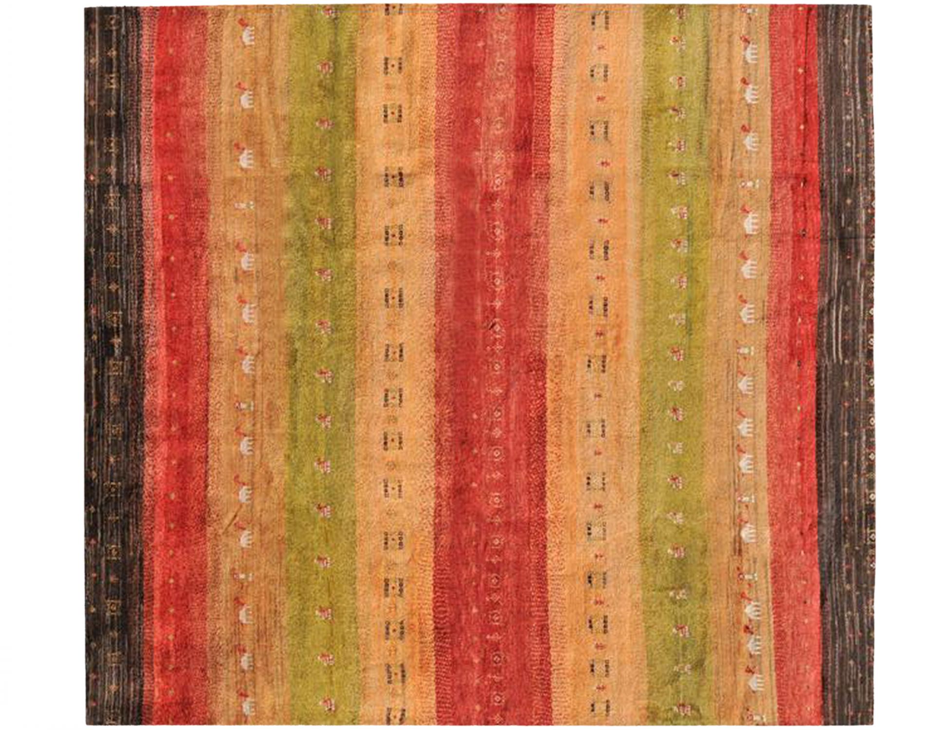 Quadrat  Gabbeh  mehrfarbig <br/>256 x 256 cm