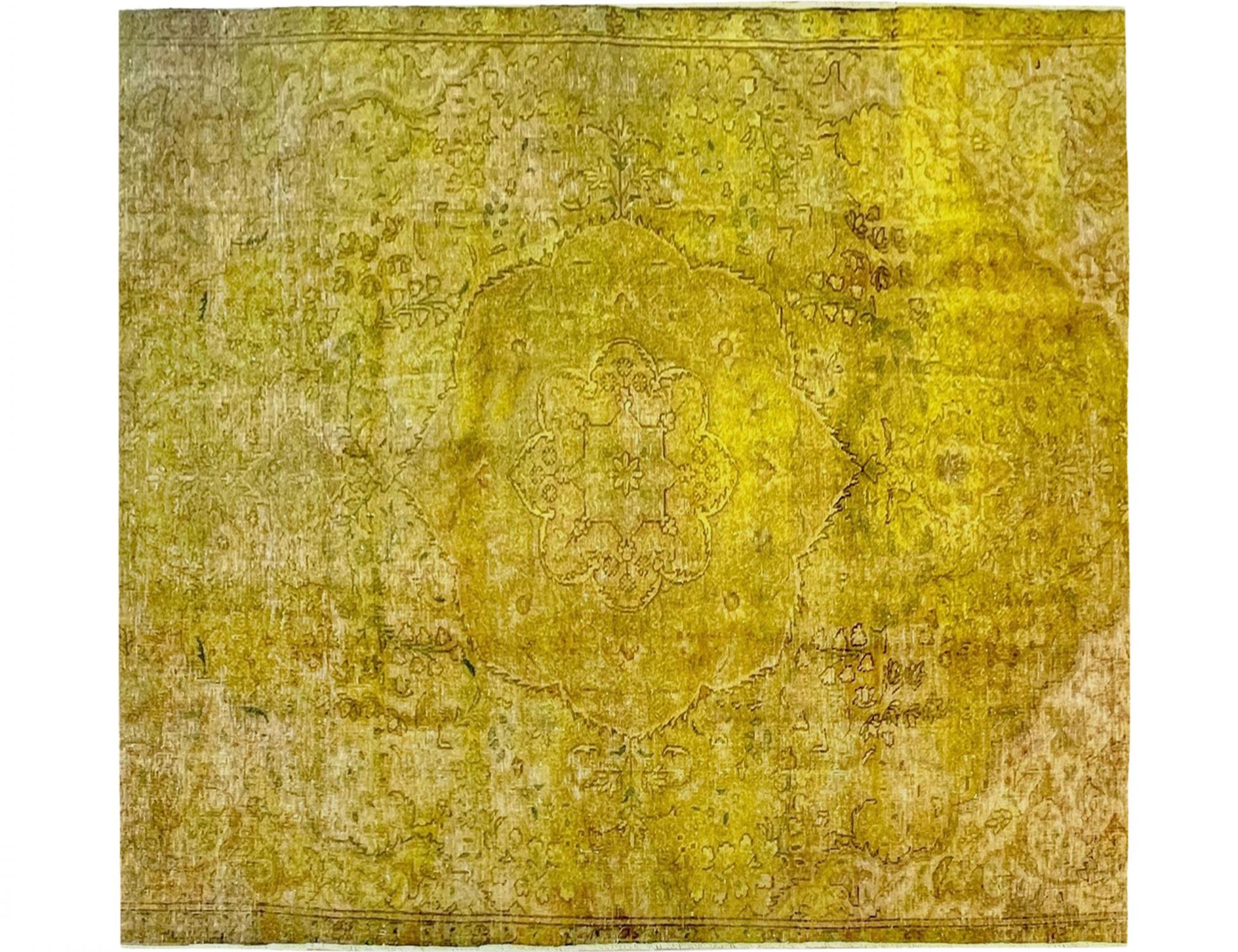 Tappeto Vintage  giallo <br/>170 x 170 cm