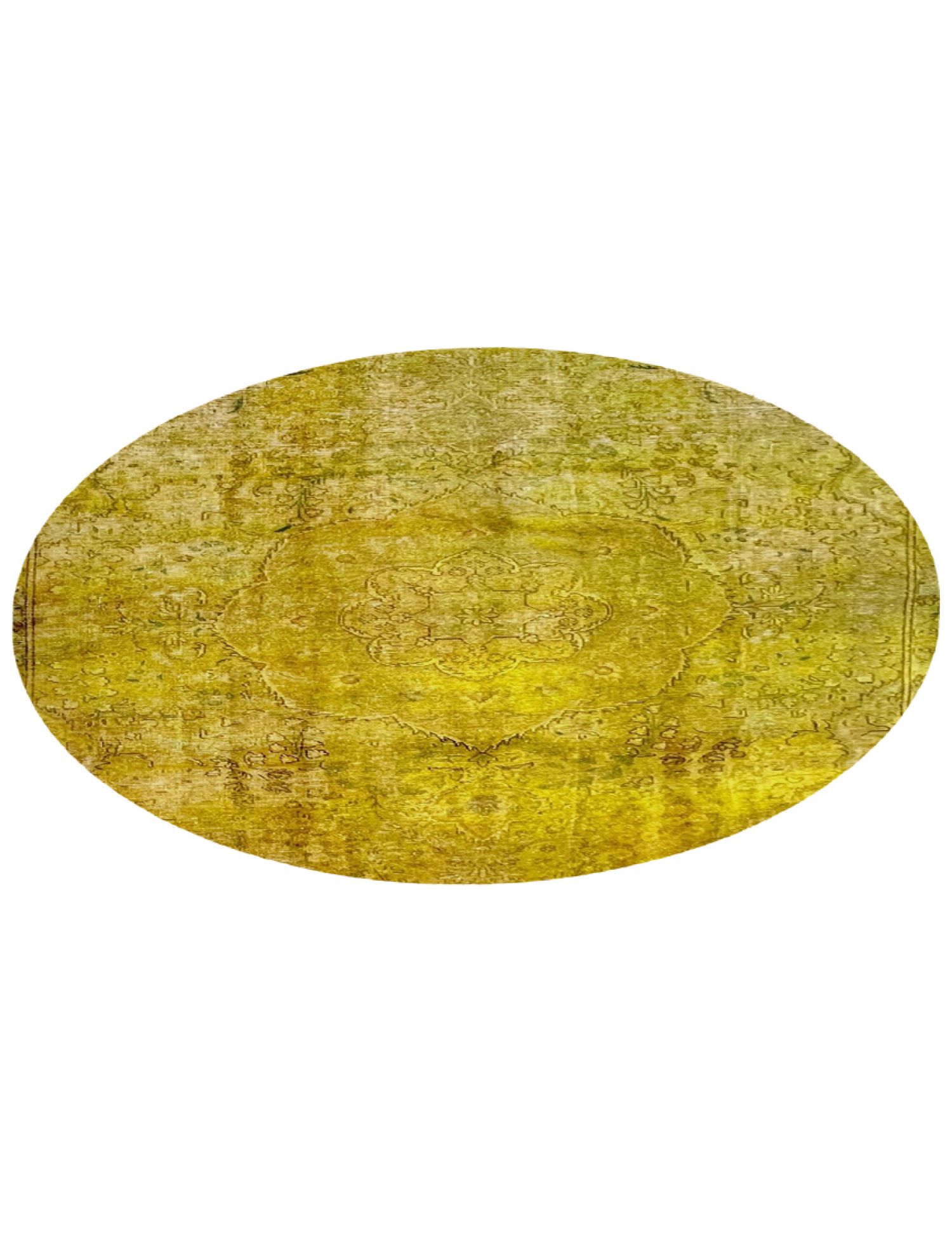 Vintage Teppich  gelb <br/>170 x 170 cm