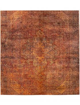 Quadrat  Vintage Teppich  orange <br/>170 x 170 cm