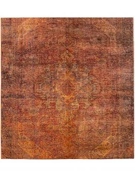 Tapis Persan vintage 170 x 170 orange