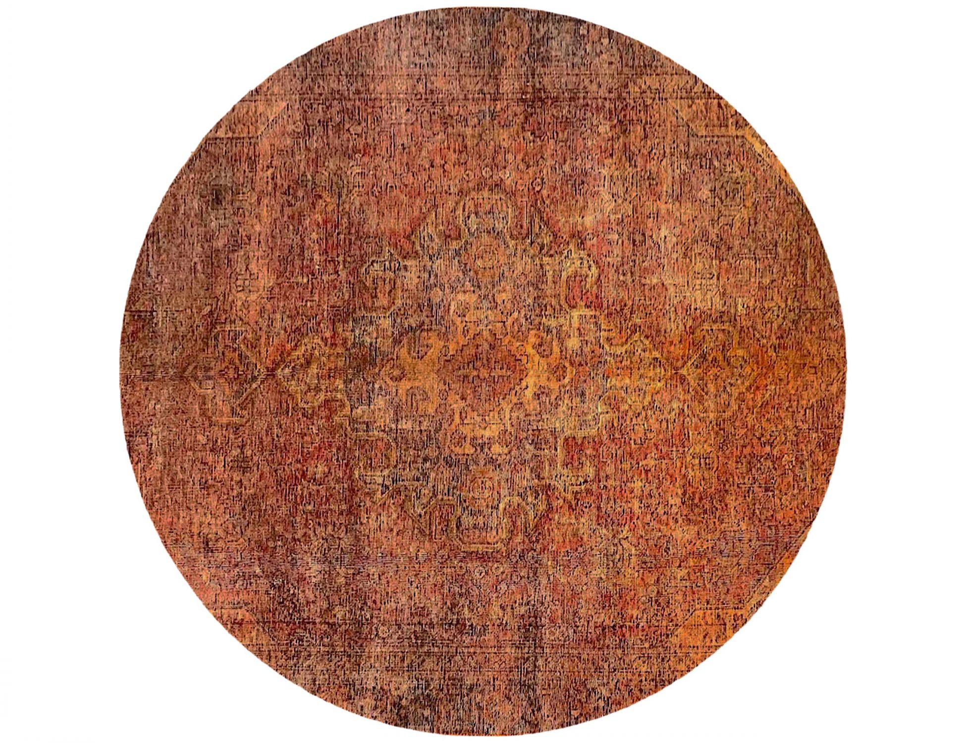Persischer Vintage Teppich  orange <br/>170 x 170 cm