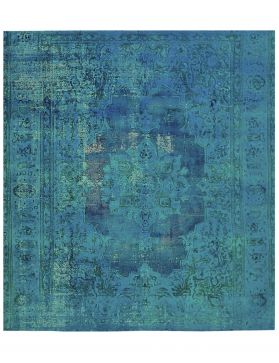 Tapis Persan vintage 255 x 255 turquoise