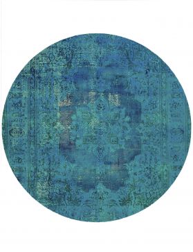 Tapis Persan vintage 255 x 255 turquoise