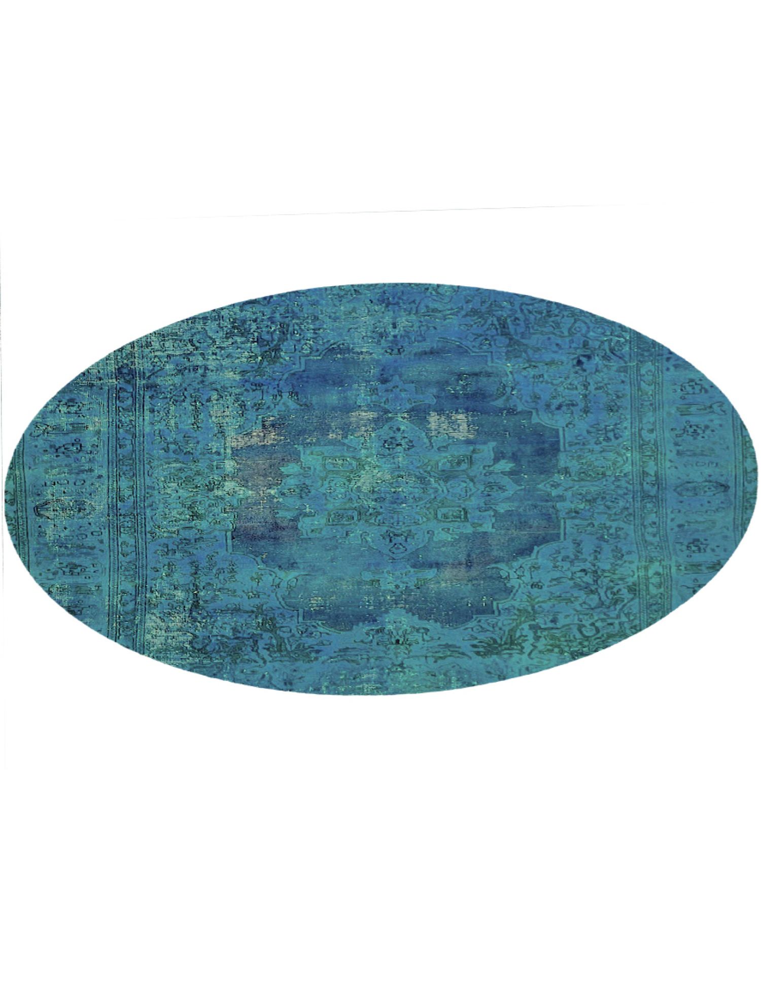 Persischer Vintage Teppich  türkis <br/>255 x 255 cm
