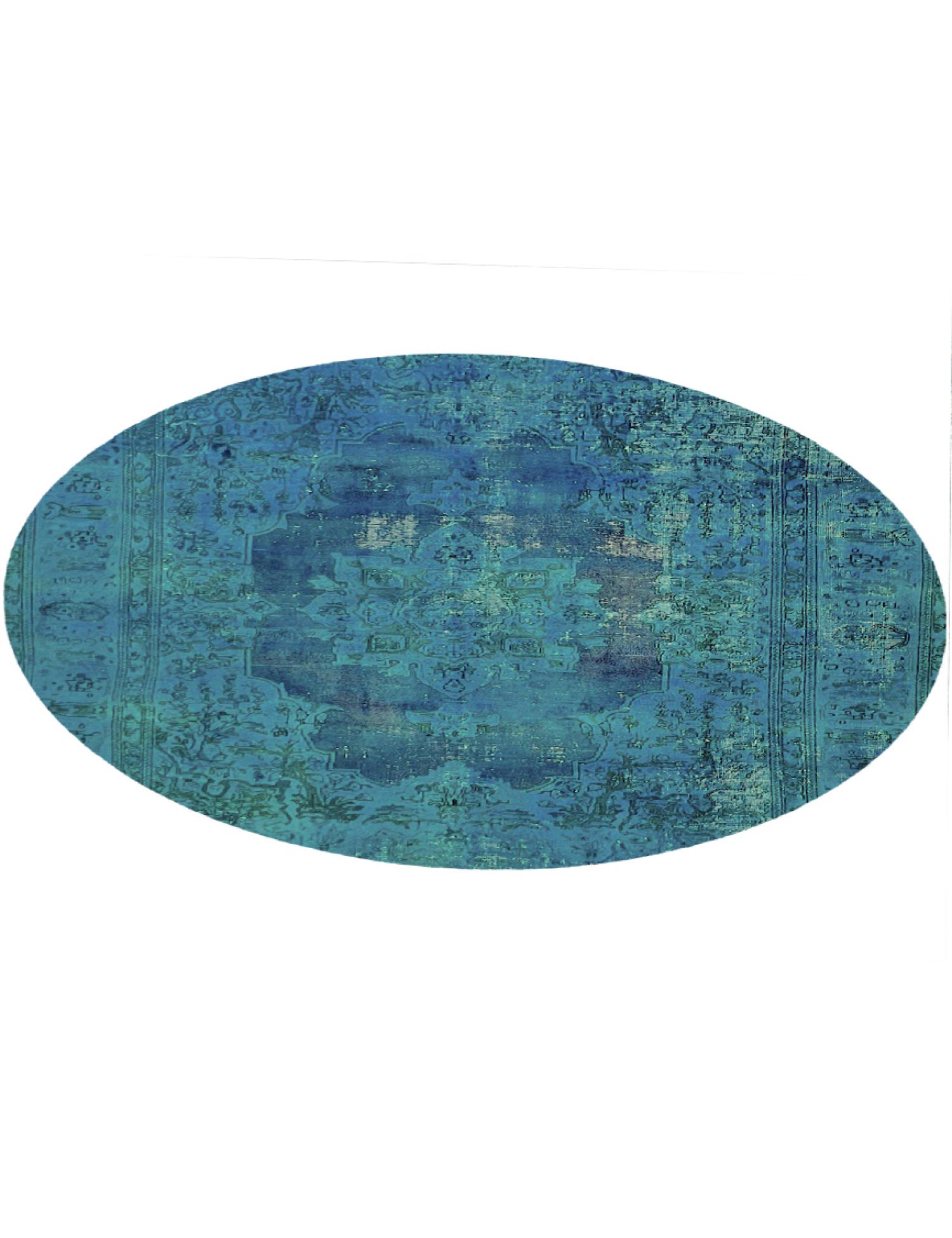Persischer Vintage Teppich  türkis <br/>255 x 255 cm