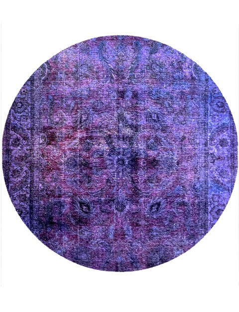 Lila Persien Vintage Teppich 222 x 222 cm