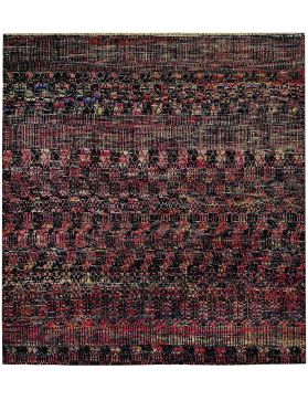 Square Taj Wool & Silk  black <br/>240 x 240 cm
