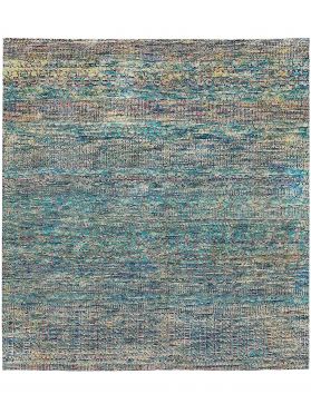 Square Taj Wool & Silk  blue <br/>241 x 241 cm