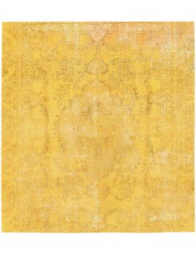 Persisk Vintagetæppe 275 x 275 gul