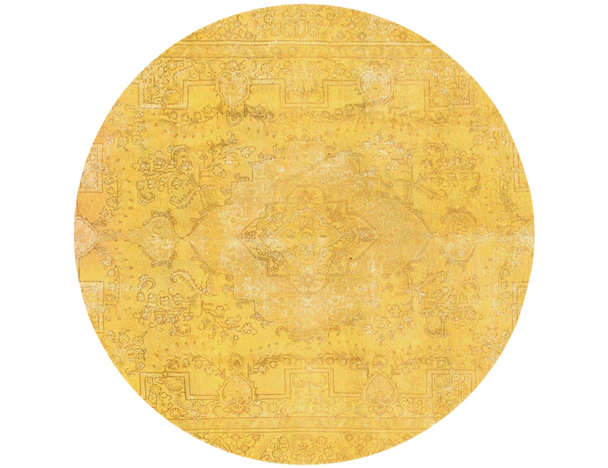 Tappeto vintage persiano  giallo <br/>275 x 275 cm