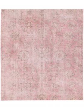 Tapis Persan vintage 196 x 196 rose