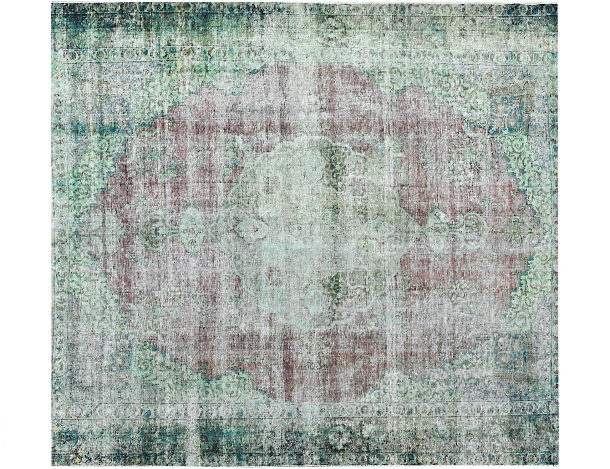 Square  Vintage Carpet  green  <br/>290 x 290 cm