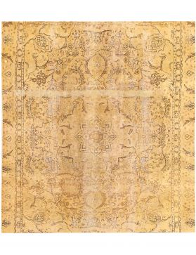 Persisk Vintagetæppe 260 x 260 gul