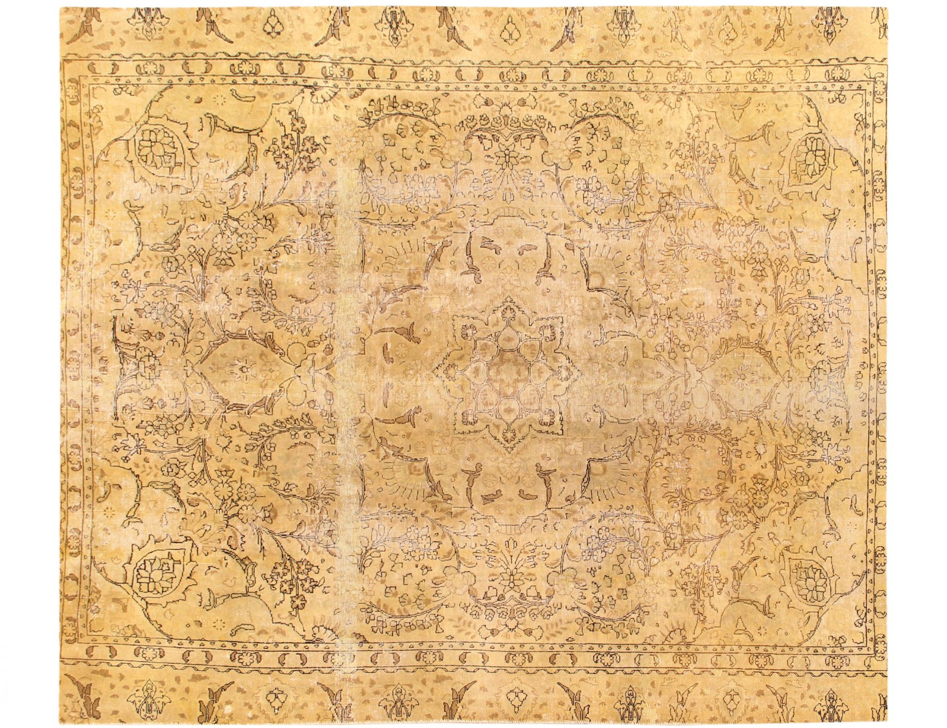 Tappeto vintage persiano  giallo <br/>300 x 260 cm