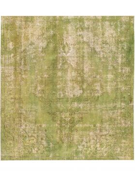 Alfombra persa vintage 283 x 283 verde