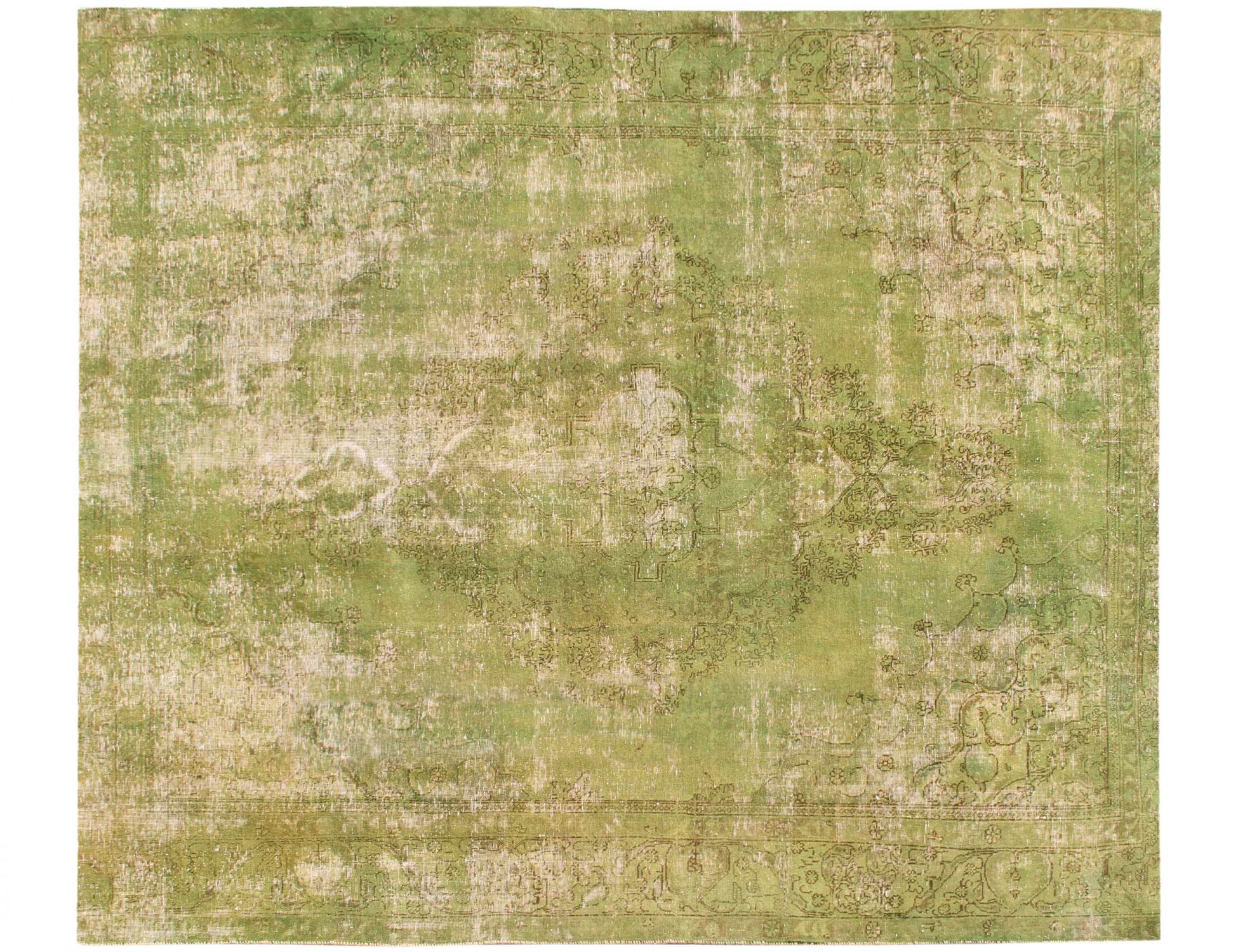 Tappeto vintage persiano  verde <br/>330 x 283 cm